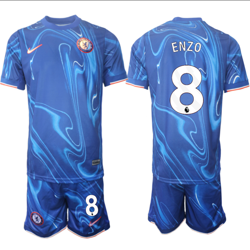 Men 2024-2025 Club Chelsea home Blue #8 Soccer Jerseys->chelsea jersey->Soccer Club Jersey